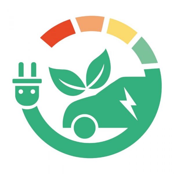 elektrozeichen aufkleber farbig Ladestrom gruene energie