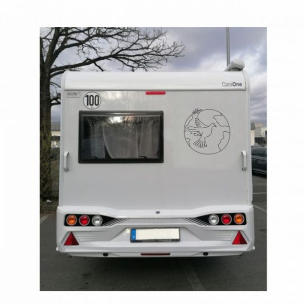 wohnmobil aufkleber friedenstaube xl