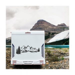 wohnmobil aufkleber berge motiv