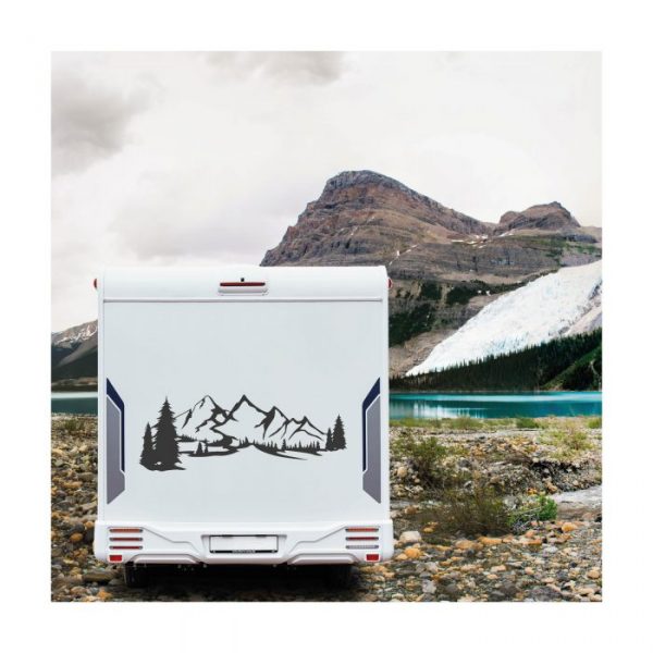 wohnmobil aufkleber berge motiv