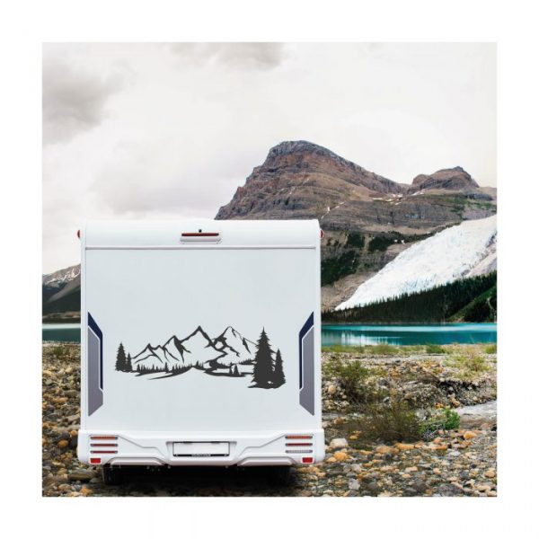 wohnmobil aufkleber berge motiv