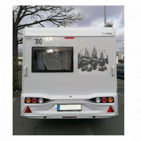 wohnmobil aufkleber hafen kutter see bis xl