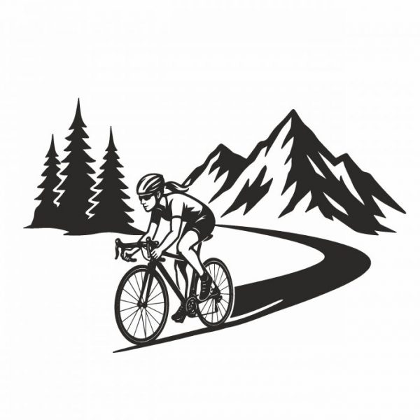 aufkleber rennrad fahrerin bis xxl
