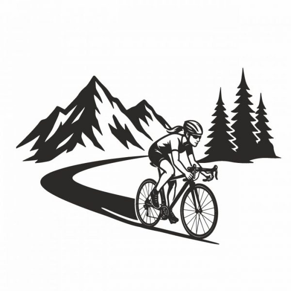 aufkleber rennrad fahrerin bis xxl