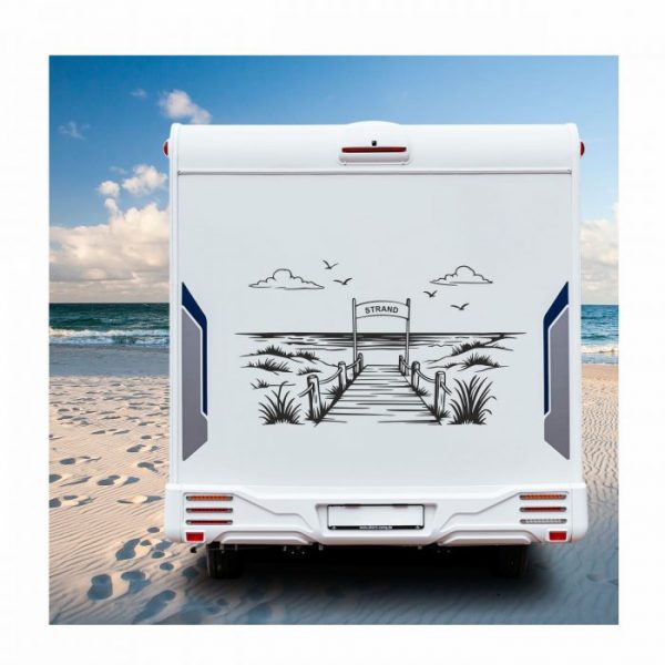 strand weg aufkleber für dein wohnmobil