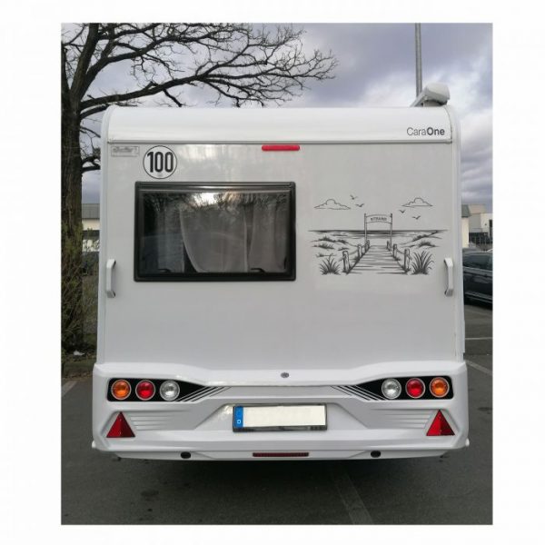 strand weg aufkleber für dein wohnmobil