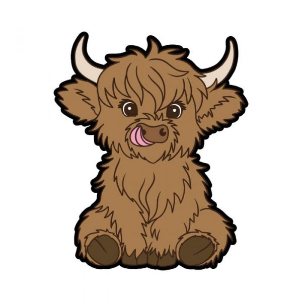 highlandcow aufkleber 15 x12 cm