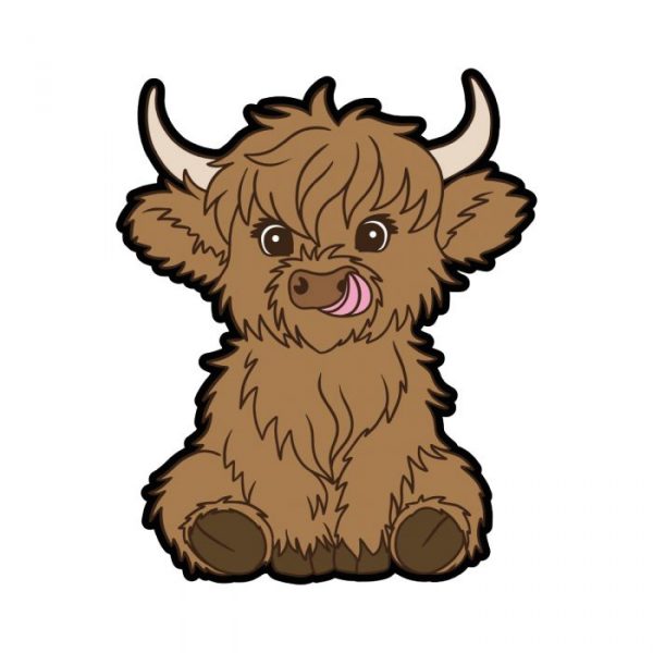 highlandcow aufkleber 15 x12 cm