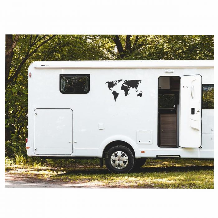 weltkarte wohnmobil aufkleber