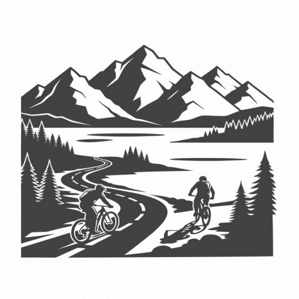 mountainbiker berge