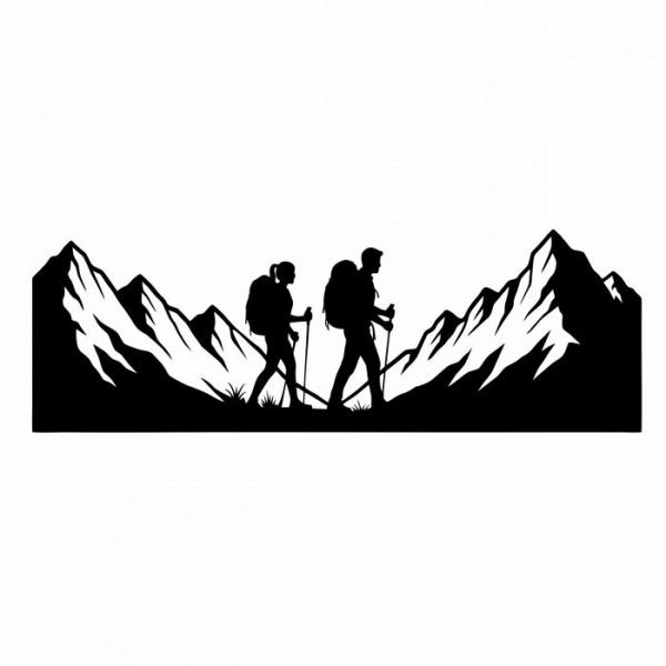 wanderer pärchen berge