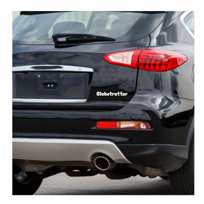globetrotter schriftzug aufkleber