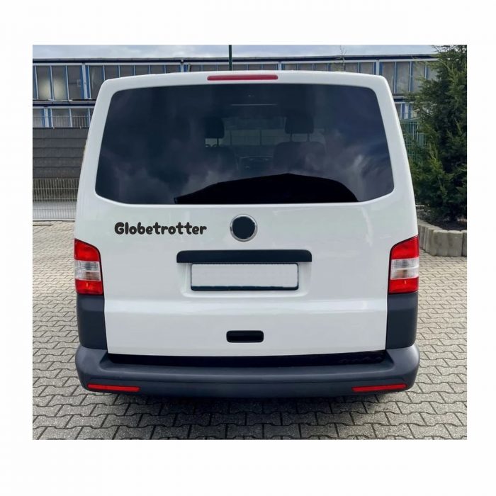 globetrotter schriftzug aufkleber
