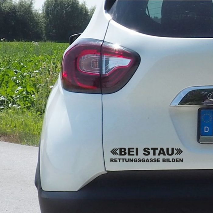 rettungsgasse bilden schriftzug 2 zeilen