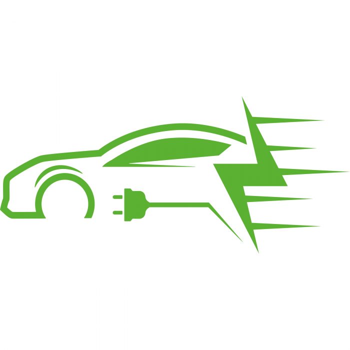 elektrozeichen sportwagen aufkleber 10 x 4,5 cm