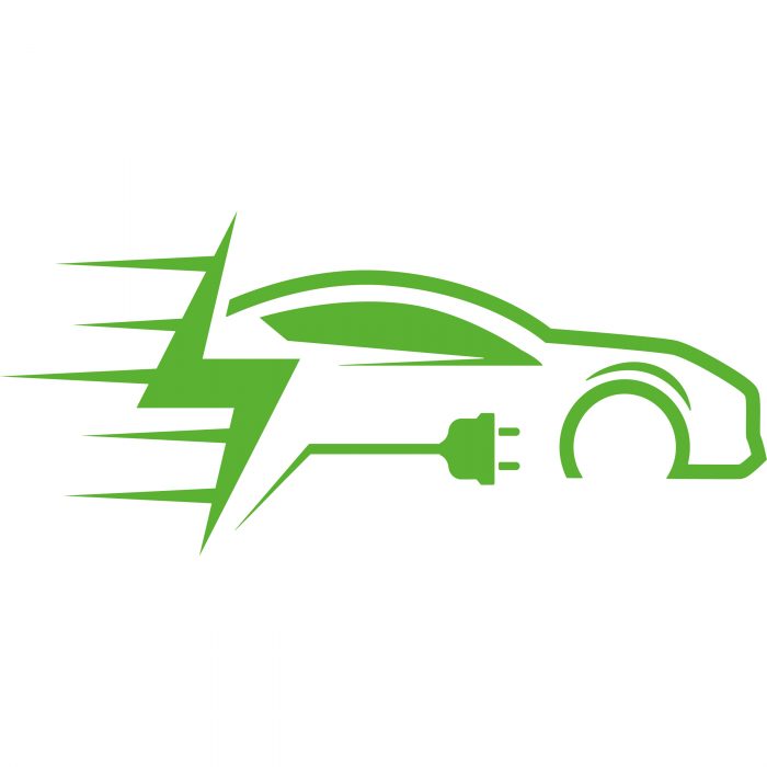 elektrozeichen sportwagen aufkleber 10 x 4,5 cm