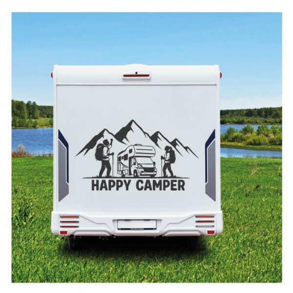 aufkleber happy camper