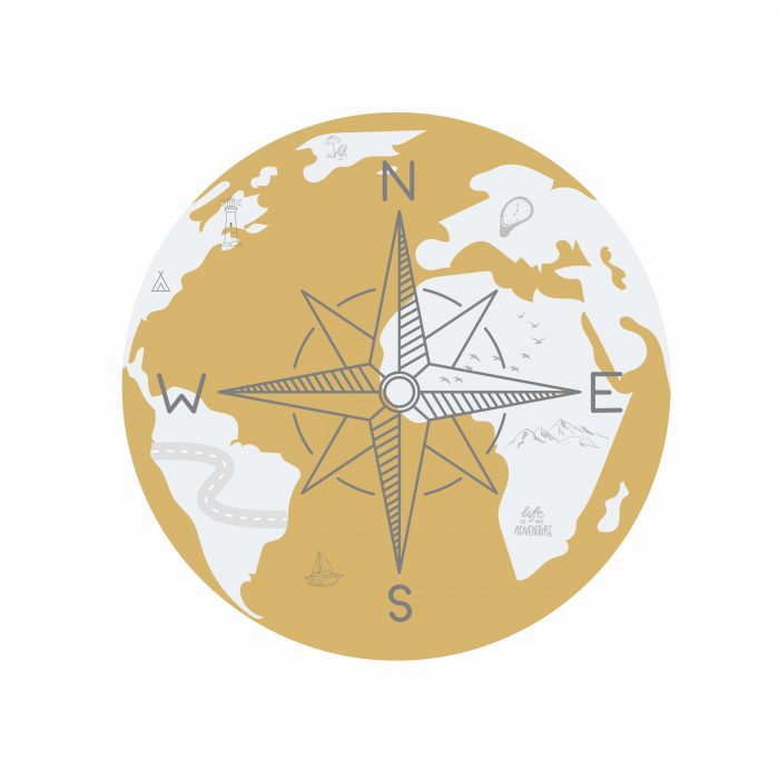 globus aufkleber digitaldruck