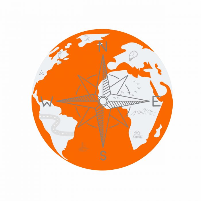 globus aufkleber digitaldruck