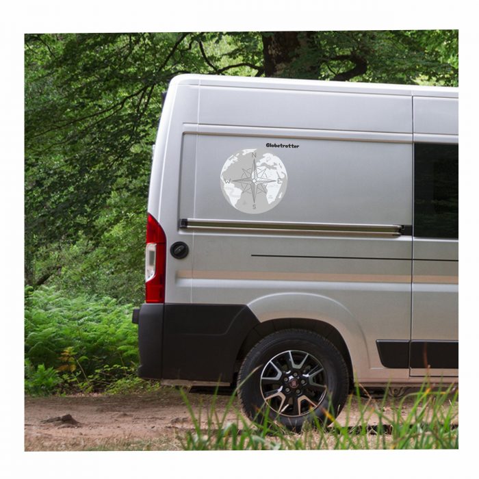 globus aufkleber digitaldruck