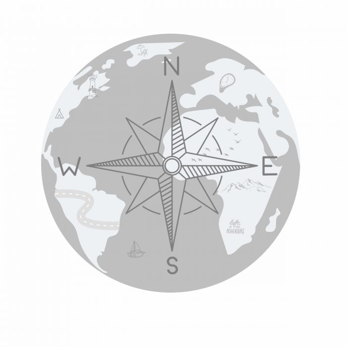 globus aufkleber digitaldruck