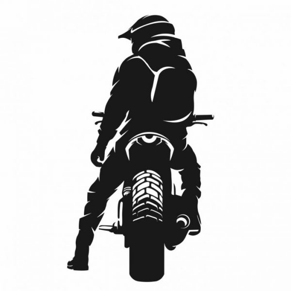 auto aufkleber biker 9 x 15 cm