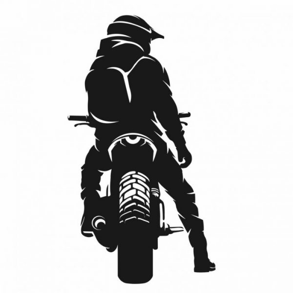 auto aufkleber biker 9 x 15 cm