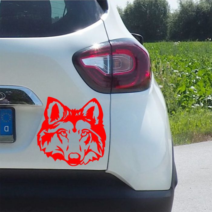 aufkleber wolf kopf 20 x 20 cm