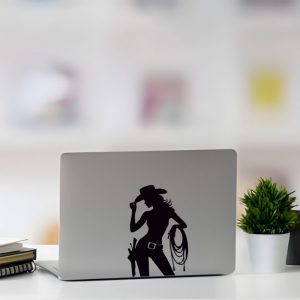 aufkleber western frau cowgirl 30 x 20 cm