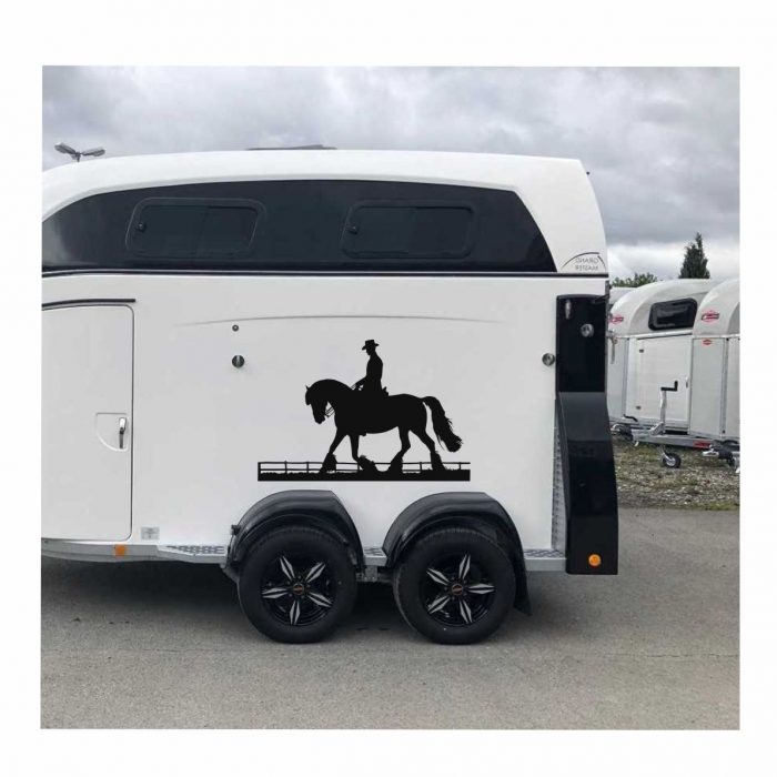 rheinisches kaltblut fahrzeug aufkleber