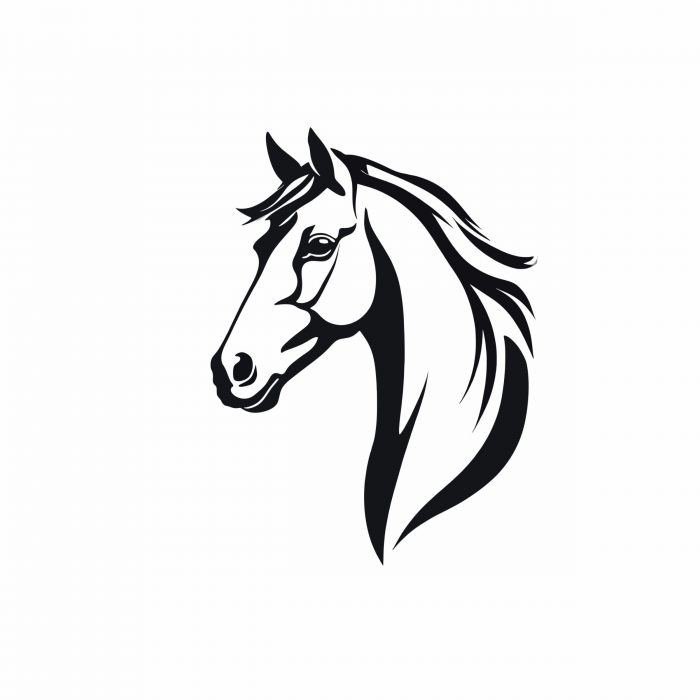 pferdekopf decor anhänger aufkleber