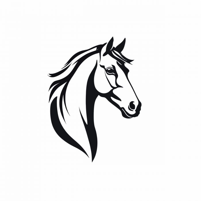 pferdekopf decor anhänger aufkleber