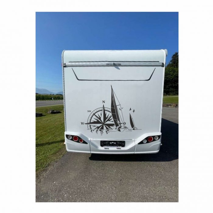 wohnmobil segelboot kompass aufkleber bis xxl