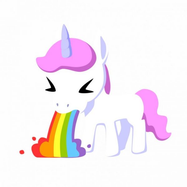 motivaufkleber einhorn regenbogen
