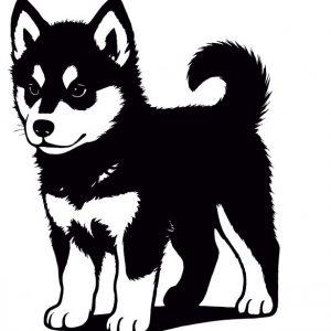 aufkleber husky welpe 20 x 25 cm