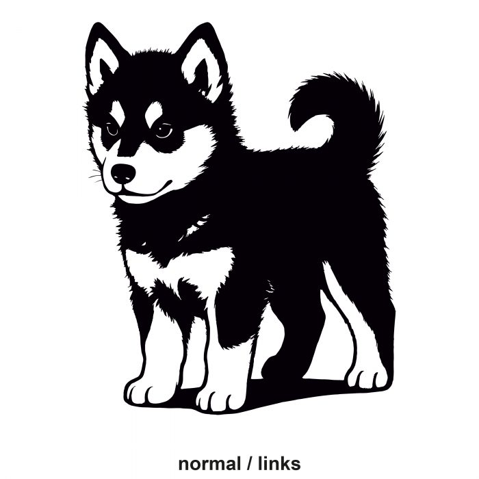 aufkleber husky welpe 20 x 25 cm