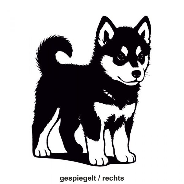 aufkleber husky welpe 20 x 25 cm