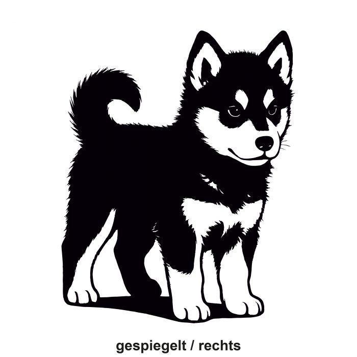 aufkleber husky welpe 20 x 25 cm
