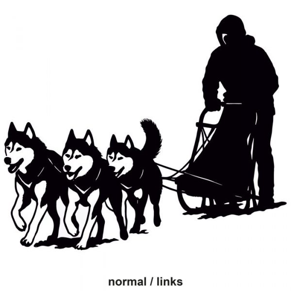 auto aufkleber musher 30 x 25 cm