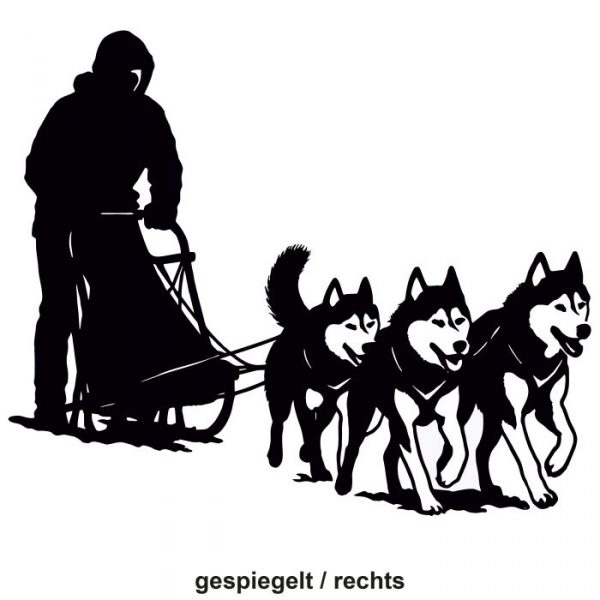auto aufkleber musher 30 x 25 cm