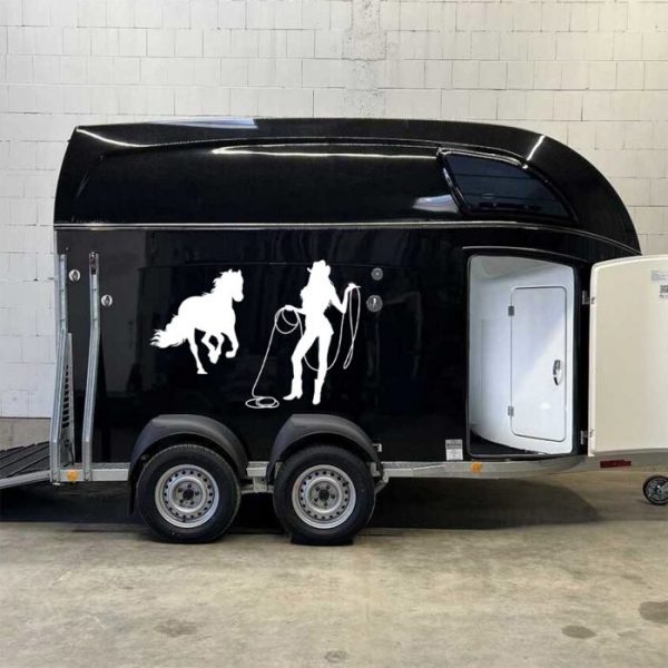 aufkleber qaurter horse pferdeanhänger