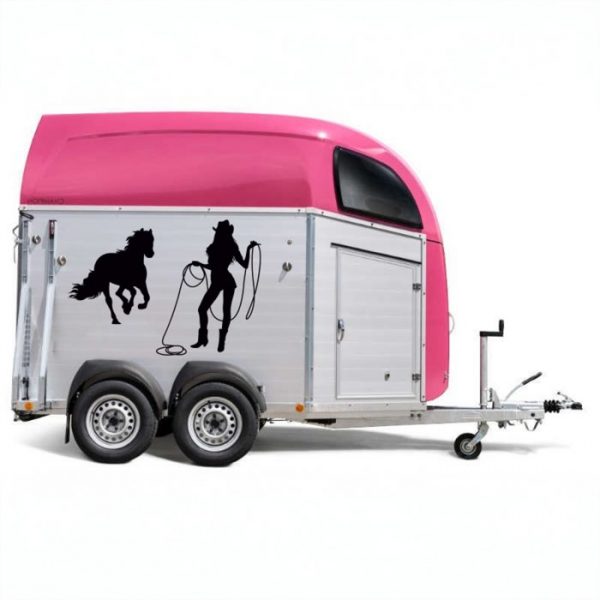 aufkleber qaurter horse pferdeanhänger