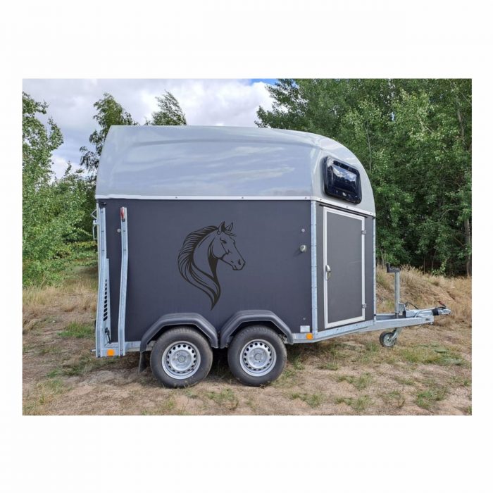 pferdeanhänger aufkleber pferdekopf