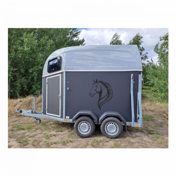 pferdeanhänger aufkleber pferdekopf