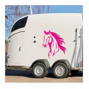 aufkleber pferd kopf für trailer