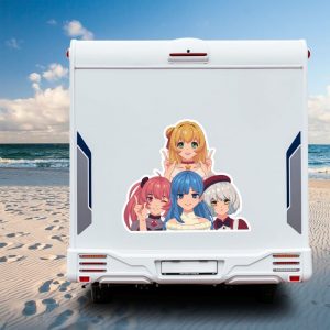 aufkleber xl anime girls kawaii