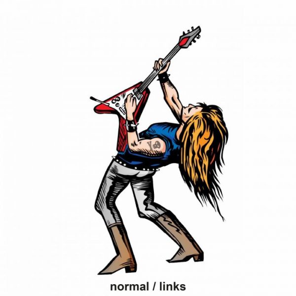 aufkleber gitarrist rocker