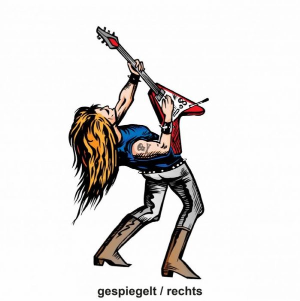 aufkleber gitarrist rocker