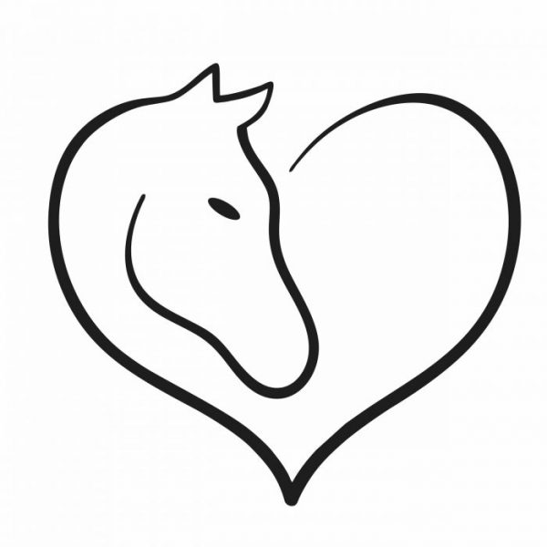 love pferd aufkleber für pferdeanhänger.