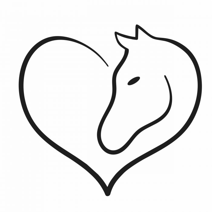 love pferd aufkleber für pferdeanhänger.